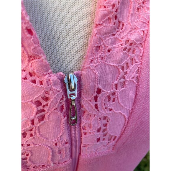 Miss Elaine Relax Pink Zip-Up Robe Size Medium Vintage - Picture 8 of 10